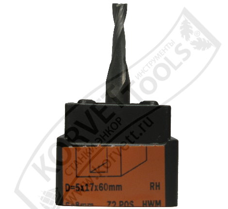 191.850.11. ����� ���������� ����. ��� ��������. D=5x17x60 Z2 RH C.M.T. Utensili